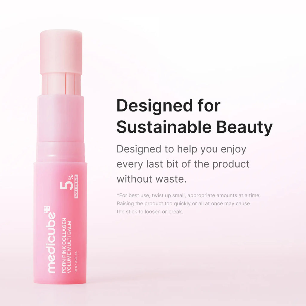 [Medicube] PDRN Pink Collagen Volume Multi Balm | All in One Volufiline, PDRN, NAD Stick for Youthful-Looking, Helping Look of Fine Lines, Firming Care, Anti-Aging Care | for Under-Eyes, Neck, Forehead, Smile Lines, Lip Care | Korean Skincare